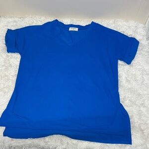 Zenana Outfitters Royal Blue Top High/Low Super  Soft Oversized fits L